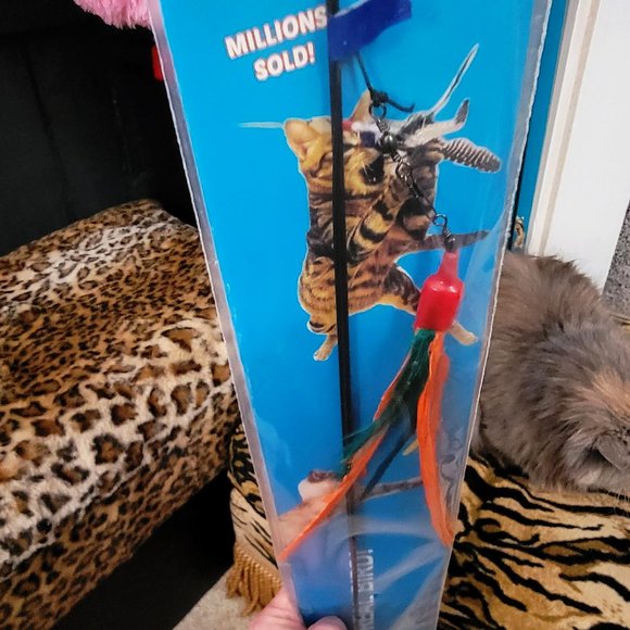 Cat Toy Da-Bird Feather Wand Interaction 36 in.... Cats Love These!!.. Bran New! - Picture 6 of 7